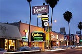 The Canter’s Deli on Fairfax in L.A. shows the presence of Jewish owned businesses for the surrounding communities.