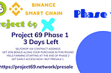 Project 69 Pre-sale 1 is nearly end.