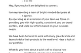 My LinkedIn cold message template which has 16% response rate.