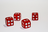 Dall-E Prompt: “That a fair dice roll might change outcomes in predictable ways is entirely consistent with our view that risk is probabilities”