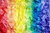 an abstract painting of the colors of a rainbow