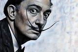 photoshopped image of salvador dali with long moustache