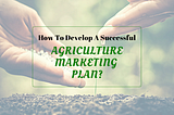 How To Develop A Successful Agriculture Marketing Plan?