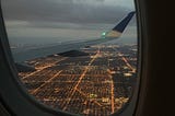 photo by author looking outside of the airplane window