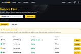 How to earn returns from crypto currencies on the Binance Platform