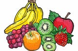 Kolorowanki z owocami i warzywami dla dzieci