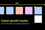 Cover image: a snapshot of the career growth tracker where you can see notes mapped out in a timeline.