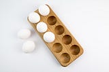 Wooden egg holder for 10 eggs, oak egg holder, wood egg holder, wood eggs tray, easter, egg storage, oak egg storage rack, egg tray