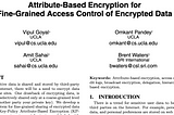 MAABE: Multi-Authority Attribute-Based Encryption scheme