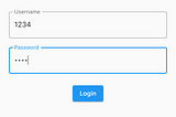 This is a photo of the app, it has two textfields, the username textfield is filled with “1234" and the password textfield is filled with “1234”. A login button is placed below the fields so that we can log into the app by pressing the button.