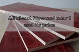 All About Plywood Board And Its Price