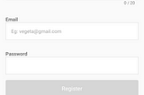 TextInputEditText Google Material design+ MVVM + Databinding in Register screen example