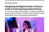 Navigating the Digital Frontier: A Parent’s Guide to Fostering Responsible Gaming