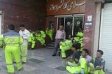 عمال أحوازيون يحتجون على أعتقال زملائهم من قبل الأمن الإيراني