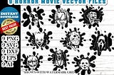 Horror Movie svg files - 9 Horror movie blood splatter svg file - Jason svg - Freddie svg - The Nun svg -