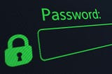 A password field with a padlock on it’s side