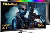 XGaming 27-inch QHD IPS Gaming ELED Monitor with Rainbow Lights, 165Hz Refresh Rate, Eye Care 2560…