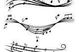 curve staffs of music (image DepositPhotos)