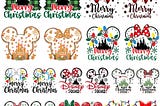 Best Christmas Ever Svg Bundle, Family Vacation 2023, Christmas Mouse And Friends, Christmas Squad, Magical Kingdom Svg, Merry Christmas Svg