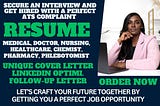 I will write healthcare, medical, nursing, doctor, rn, mental health and biotech resume