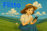 Ghibli-style illustration of a girl using a smartphone in a green field, symbolizing how language data empowers generative AI.