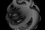 An image of wavy lines arranged in a way that creates an illusion of depth.