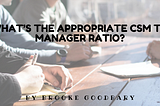 What’s the appropriate CSM to Manager ratio?