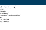 What is Error Correction Coding? Hamming? BCH?
