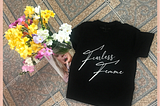 Black t-shirt with slogan: Fearless Female