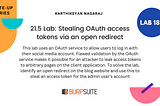 21.5 Lab: Stealing OAuth access tokens via an open redirect | 2024