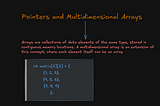 Pointers and Multidimensional Arrays in C/C++