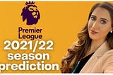 MY PREMIER LEAGUE 2021/22 SEASON PREDICTION! | TOP 6 | RELEGATION PICKS | With Eisha Acton