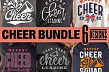 Cheer Bundle Svg, Png Dxf Eps, Cheerleader Bundle, Cheerleading, Cricut Cut Files, Silhouette, Cheer Team Bundle, Cheer Team Shirt Bundle