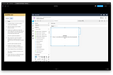 A Figma prototype with an area for the usability tasks on the left and the testing UI on the right. This image highlights the Tasks in the panel.