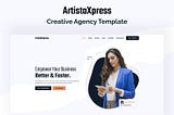 ArtistaXpress — Free Bootstrap Creative Agency Website Template