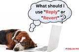 Difference between “Reply” and “Revert”: Usage and Examples