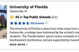 The University of Florida: From Top 5 to Censorship