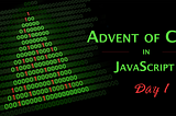 Advent of Code 2023 in JavaScript: Day 1
