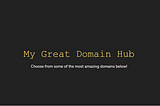 Introducing Domain Hubs!