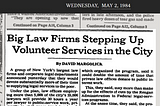FOR 35 YEARS, PRO BONO LEADERS HAVE WORKED TO CLOSE THE JUSTICE GAP IN NEW YORK CITY