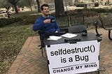Selfdestruct is a Bug.