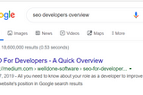 SEO For Developers — A Quick Overview