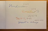 Handwritten Emails