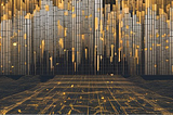 Golden Rain of Data, image illustrating the importance and power of data in our life