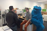 A typical meeting at Sesame Workshop