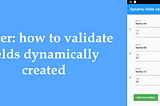Flutter: how to validate fields dynamically created