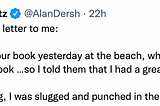 Dear Alan Dershowitz