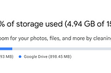 Achievement unlocked: Google storage cut down to below 5GB