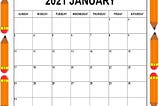2021 Calendar for Your Daily Schedule