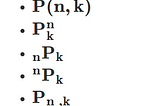 Permutations.